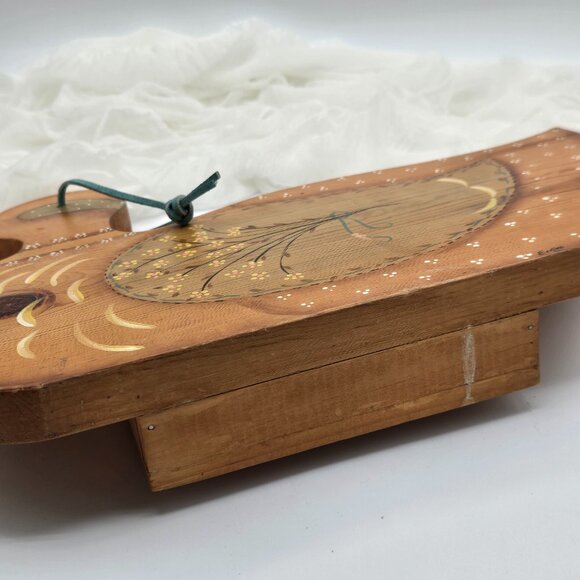 Vintage Hand-Painted Wooden Duck Letter Holder | Farmhouse Rustic Mail Organizer - Picture 11 of 14